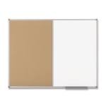 Kombitafel, Naturkork und Whiteboard, 90x120 cm HxB 